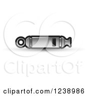 Clipart Of A Silver Whistle 2 Royalty Free Vector Illustration