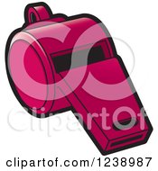 Clipart Of A Pink Whistle Royalty Free Vector Illustration
