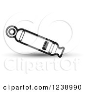 Clipart Of A Black White And Gray Whistle 2 Royalty Free Vector Illustration