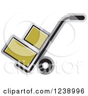 Poster, Art Print Of Hand Truck Dolly With Gold Boxes