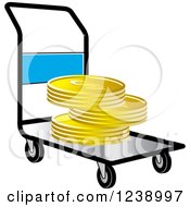 Poster, Art Print Of Hand Truck Dolly With Gold Goins