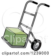 Poster, Art Print Of Hand Truck Dolly With A Green Box