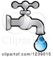 Poster, Art Print Of Dripping Silver Faucet