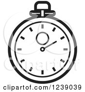Poster, Art Print Of Black And White Stopwatch