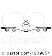Poster, Art Print Of Black And White Commercial Airliner Plane