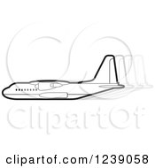 Poster, Art Print Of Black And White Commercial Airliner Plane With Movement Trails 3