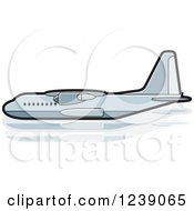 Clipart Of A Commercial Airliner Plane Royalty Free Vector Illustration by Lal Perera