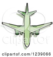 Poster, Art Print Of Green Commercial Airliner Plane
