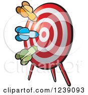 Darts On A Target