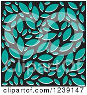 Clipart Of A Black And Turquoise Background Royalty Free Vector Illustration