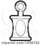 Clipart Of A Black And White Perfume Bottle 2 Royalty Free Vector Illustration