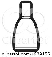Clipart Of A Black And White Perfume Bottle 4 Royalty Free Vector Illustration