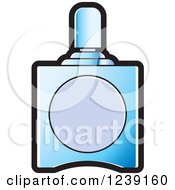 Poster, Art Print Of Blue Glass Perfume Bottle 3