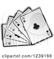 Poster, Art Print Of Five Ace Playing Cards