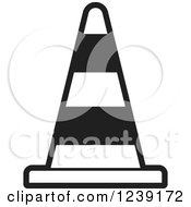 Poster, Art Print Of Black And White Road Construction Traffic Cone