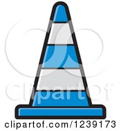 Poster, Art Print Of Blue Road Construction Traffic Cone