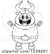 Clipart Of An Evil Minotaur Bull Man Royalty Free Vector Illustration by Cory Thoman