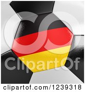 Poster, Art Print Of 3d Close Up Of A German Flag On A Soccer Ball