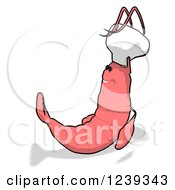 Clipart Of A Happy Pink Chef Shrimp 3 Royalty Free Illustration by Julos