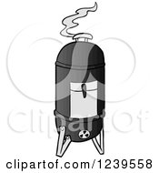 Clipart Of A Bullet Bbq Smoker Royalty Free Vector Illustration by LaffToon