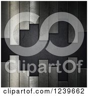 Poster, Art Print Of 3d Metal Bar Background With Exposed Perforations