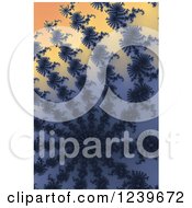 Clipart Of A Spiraling Purple And Orange Fractal Royalty Free Illustration