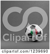 Poster, Art Print Of 3d Italian Soccer Ball Over Gray