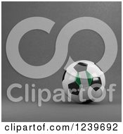 3d Nigerian Soccer Ball Over Gray