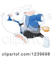 Late White Rabbit Of Wonderland Running