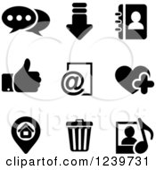 Poster, Art Print Of Black And White Multimedia Icons