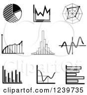 Black And White Graph Icons