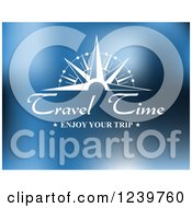 Poster, Art Print Of Travel Time Enjoy Your Trip Text On Blue