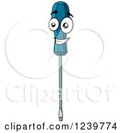 Clipart Of A Happy Cartoon Screwdriver Royalty Free Vector Illustration by Vector Tradition SM