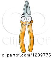 Clipart Of A Happy Cartoon Toothy Pliers Royalty Free Vector Illustration
