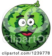 Poster, Art Print Of Cartoon Happy Watermelon