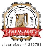 Poster, Art Print Of Best Quality Beer Label