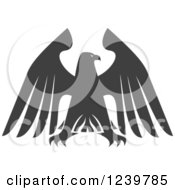 Poster, Art Print Of Gray Eagle With Outstretched Wings 4