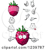 Clipart Of A Cartoon Happy Raspberry Royalty Free Vector Illustration