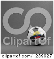 Poster, Art Print Of 3d Ecuador Soccer Ball Over Gray