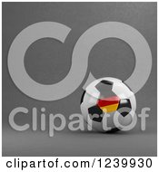 Poster, Art Print Of 3d German Soccer Ball Over Gray