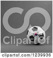Poster, Art Print Of 3d South Korean Soccer Ball Over Gray