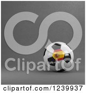 Poster, Art Print Of 3d Spanish Soccer Ball Over Gray