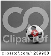 Poster, Art Print Of 3d Swiss Soccer Ball Over Gray