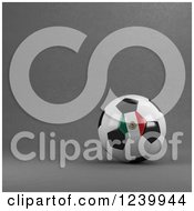 Poster, Art Print Of 3d Mexico Soccer Ball Over Gray