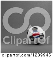 Poster, Art Print Of 3d Costa Rican Soccer Ball Over Gray