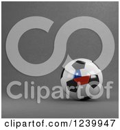 Poster, Art Print Of 3d Chilean Soccer Ball Over Gray