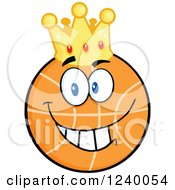 Poster, Art Print Of Basketball Mascot Wearing A Crown