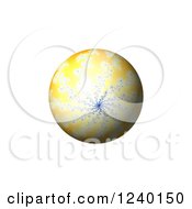 Poster, Art Print Of 3d Fractal Spiral Globe On White