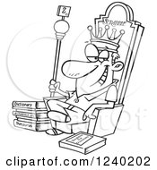 Poster, Art Print Of Black And White Scrabble King Sitting On His Throne