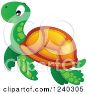 Cute Happy Sea Turtle